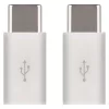 Adapter micro USB-B 2.0 / USB-C 2.0, white, 2 pcs