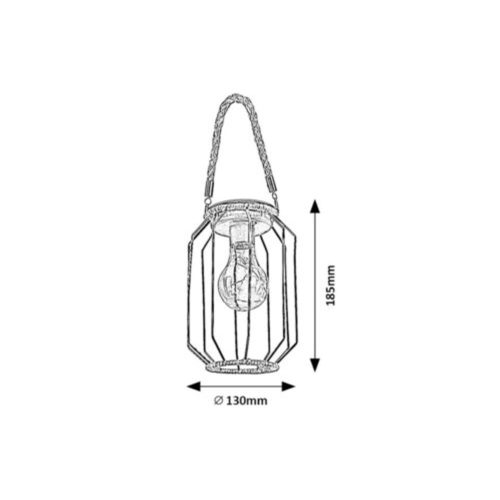 Rábalux , 77046 , Sluis , Outdoor decorative lamps , black , IP44 , 3000