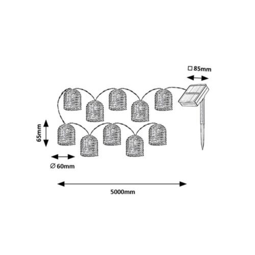 Rábalux , 77047 , Rupit , Outdoor decorative lamps , black , IP44 , 3000