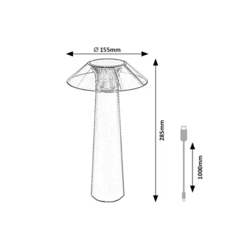 Rábalux , 77062 , Assen , Outdoor decorative lamps , black , IP44 , 3000