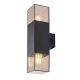 Rábalux , 77081 , Loanda , Outdoor wall lights , black , IP54 , E27