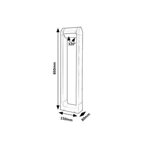 Rábalux , 77104 , Medna , Outdoor floor lamps , anthracite , IP54 , 3000