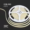 5 meters LED strip, outdoor, 24 Volt DC, COB, 320 LED/m, DOTLESS, 10 W/m, blue, IP67