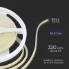 5 meters LED strip, outdoor, 24 Volt DC, COB, 320 LED/m, DOTLESS, 10 W/m, blue, IP67