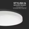 VT-8618-N 18W Led Dome Light 3000K Round White Frame Ip44