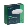 VT-8618-N 18W Led Dome Light 3000K Round White Frame Ip44