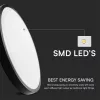 VT-8618 18W Led Dome Light 3000K Round Black Frame Ip44