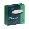 VT-8618 18W Led Dome Light 4000K Round Black Frame Ip44
