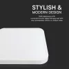 VT-8618-N 18W Led Dome Light 3000K Square White Frame Ip44
