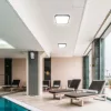 VT-8618 18W Led Dome Light 3000K Square Black Frame Ip44