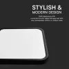 VT-8618 18W Led Dome Light 3000K Square Black Frame Ip44