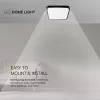 VT-8618 18W Led Dome Light 3000K Square Black Frame Ip44