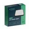 VT-8618 18W Led Dome Light 3000K Square Black Frame Ip44