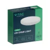 VT-8624-N 24W Led Dome Light 3000K Round White Frame Ip44