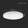 VT-8624-N 24W Led Dome Light 4000K Round White Frame Ip44