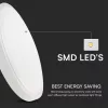 VT-8624-N 24W Led Dome Light 4000K Round White Frame Ip44