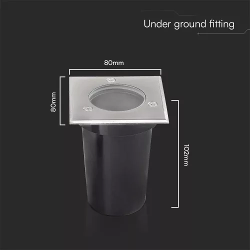 VT-1127 Mini Gu10 Underground Fitting Sq