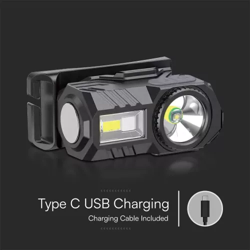 VT-9902 3W Smd Rechargeable Head Light With Belt Rgb Ip43
