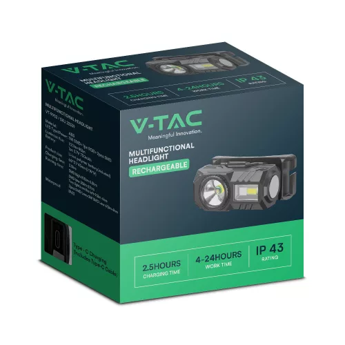 VT-9902 3W Smd Rechargeable Head Light With Belt Rgb Ip43