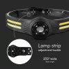 VT-9901 3W Smd + 5W Cob Silicon Head Light With Belt Rechargeable Ip43
