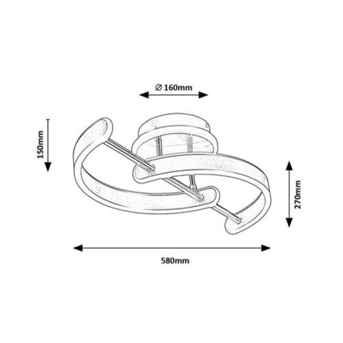 Rábalux , 71052 , Jarnelle , Ceiling lights , satin chrome , IP20 , 3000