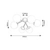 Rábalux , 71294 , Meduza , Ceiling lights , matte black , IP20 , E14
