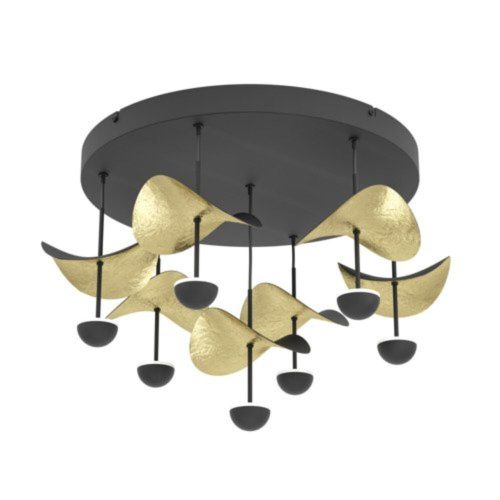 EGLO, 390411, DRACERA, ceiling lamp, 3000 K, LED, 7X2.3W, Dimmable, IP20, black, gold