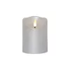 Aszt.gyertya LED ezüst 7,5X10cm 2AA