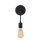 Modern Black Wall Lamp, Iron Body, E27 Socket, 27 cm