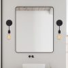 Modern Black Wall Lamp, Iron Body, E27 Socket, 27 cm