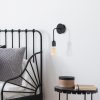 Modern Black Wall Lamp, Iron Body, E27 Socket, 27 cm