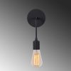Modern Black Wall Lamp, Iron Body, E27 Socket, 27 cm