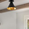 Modern Black Chandelier, 20 cm, Metal Body, E27 Socket
