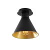 Modern Black Chandelier, 20 cm, Metal Body, E27 Socket