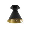 Modern Black Chandelier, 20 cm, Metal Body, E27 Socket