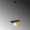 Modern Black & Gold Chandelier, 106 cm | Metal Body, E27