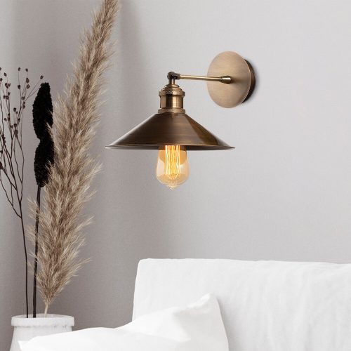 Vintage Copper Wall Lamp, Metal Body, 24x36 cm | E27, IP20