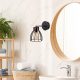 Modern Industrial Wall Lamp, Black & Bronze, 15 cm