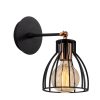 Modern Industrial Wall Lamp, Black & Bronze, 15 cm