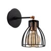Modern Industrial Wall Lamp, Black & Bronze, 15 cm