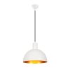 Modern White & Gold Chandelier, 30 cm, Adjustable Height