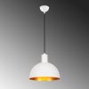 Modern White & Gold Chandelier, 30 cm, Adjustable Height