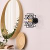 Modern Black Wall Lamp, Metal Body, 20 cm Diameter | E27 Socket, Industrial Design for Home & Office
