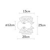 Modern Black Wall Lamp, Metal Body, 20 cm Diameter | E27 Socket, Industrial Design for Home & Office