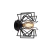 Modern Black Wall Lamp, Metal Body, 20 cm Diameter | E27 Socket, Industrial Design for Home & Office