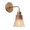 Modern Copper Wall Lamp, Metal & Glass, 28 cm Height
