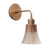 Modern Copper Wall Lamp, Metal & Glass, 28 cm Height