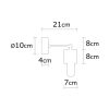 Modern Wooden Wall Lamp, Natural Color, 10 cm Diameter