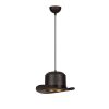 Modern Black Chandelier, 30 cm, Metal Body, E27 Socket