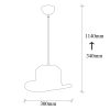 Modern Black Chandelier, 30 cm, Metal Body, E27 Socket